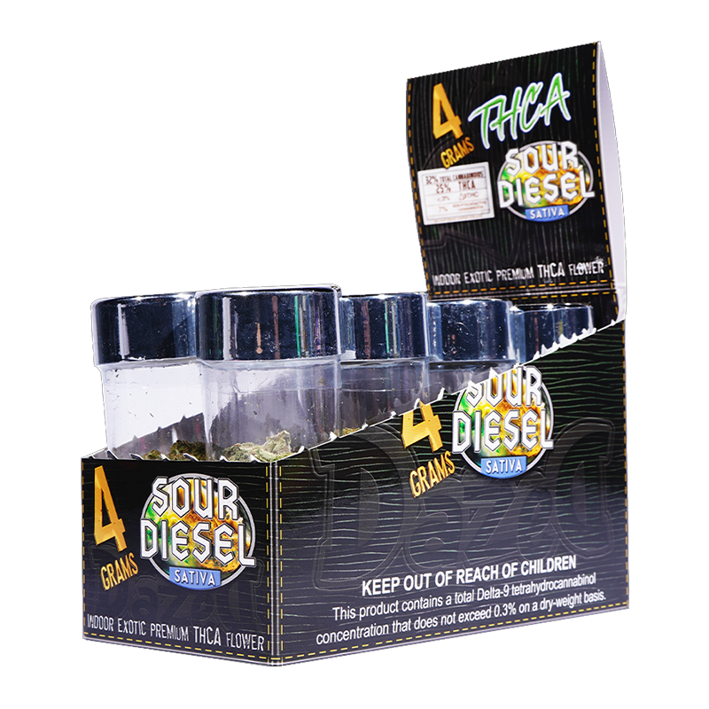 4g 8ct Flower Jar Dispenser- Sour Diesel THCA - Image 7