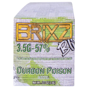 3.5g 5ct Brixz Blizzard Flower Dispenser - Durban Poison THCA